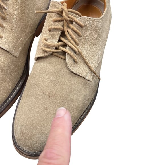 David Wilson Mens tan suede Lace-Up Oxfords dress shoes Size 9.5D SKU 9436 - Picture 11 of 14